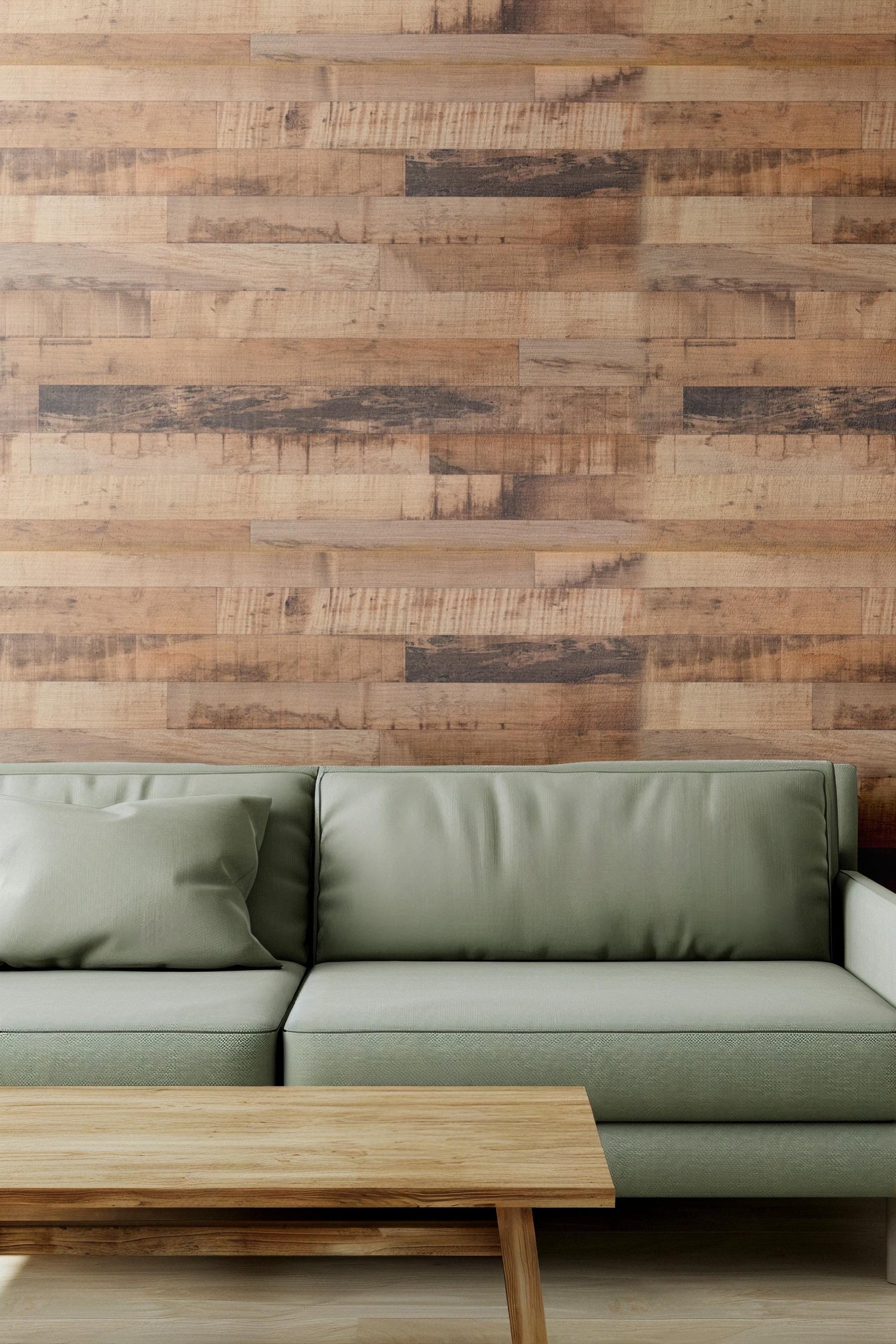 Wooden Plank Wallpaper, Parquet-look Wallpaper, Removable Peel and Stick, Texture Look Mural, Brown and Black Tones Wall Mural, Home Decor