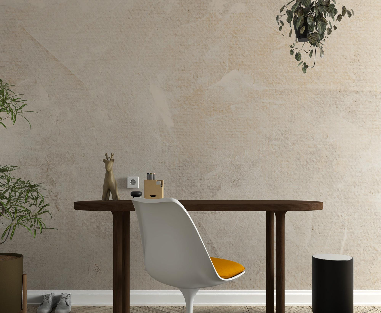 Beige Concrete Wallpaper, Limewash Wallpaper, Peel and Stick Wallpaper, Texture Mural Wallpaper, Home Decor, Living Room