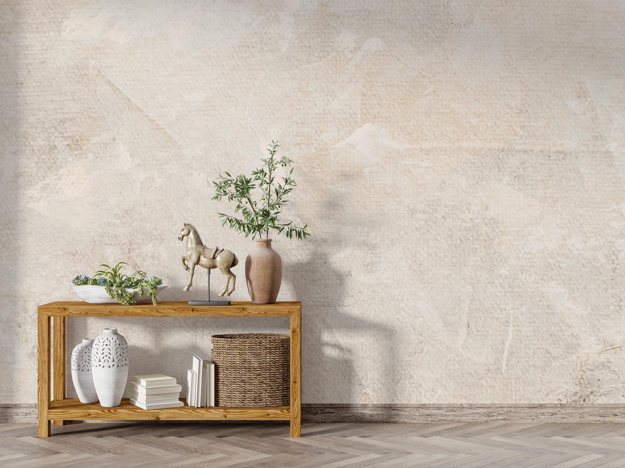 Beige Concrete Wallpaper, Limewash Wallpaper, Peel and Stick Wallpaper, Texture Mural Wallpaper, Home Decor, Living Room