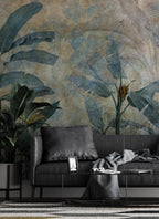 Tropical Palm Tree Wallpaper: Peel and Stick Jungle Wall Mural, Customizable - View 2