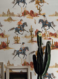 Texas Cowboy Peel and Stick Wallpaper: Desert Cactus Wall Mural