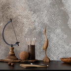 Concrete Texture Wallpaper: Stucco Look Wall Mural, Peel and Stick - View 3