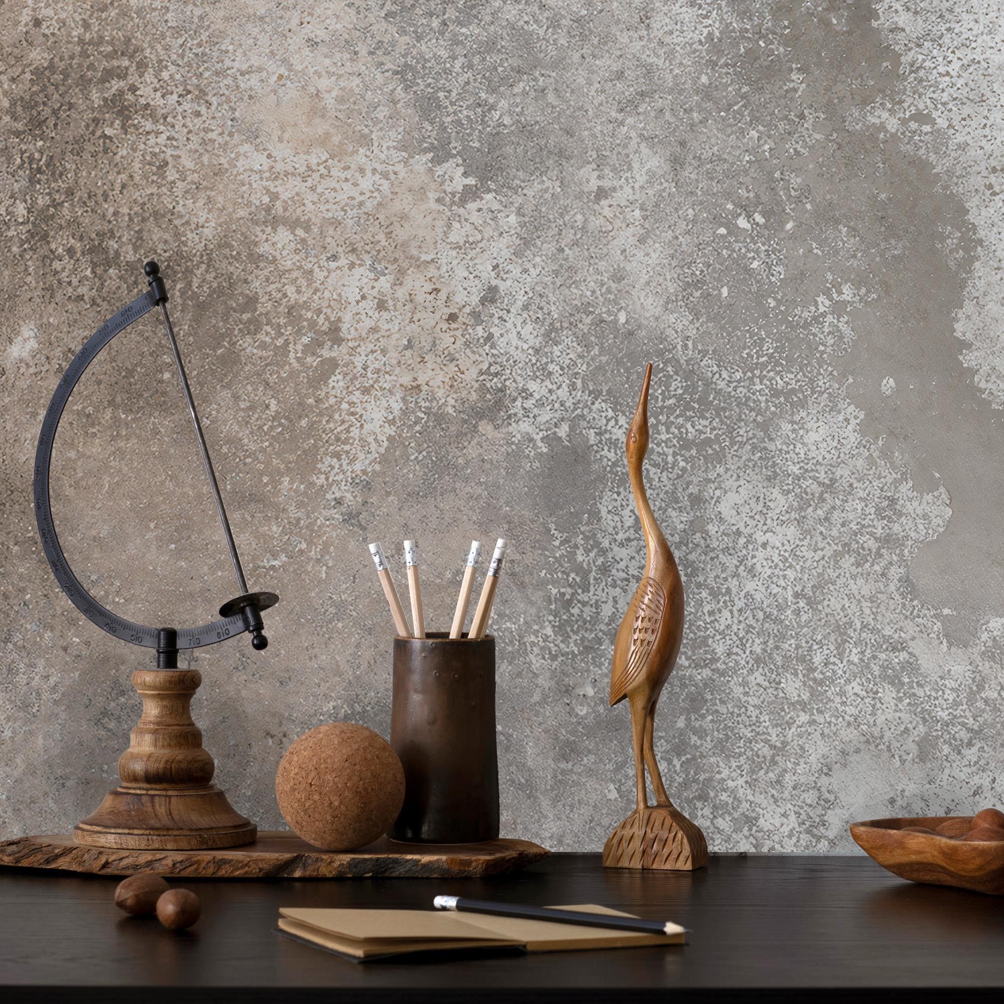 Concrete Texture Wallpaper: Stucco Look Wall Mural, Peel and Stick - View 3