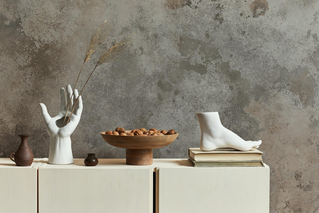 Concrete Texture Wallpaper: Stucco Look Wall Mural, Peel and Stick - View 4