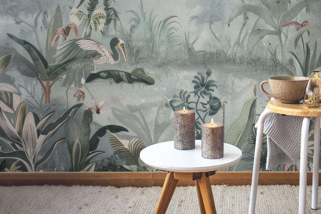 Tropical Rainforest Wallpaper: Peel and Stick Floral Wall Mural - View 2