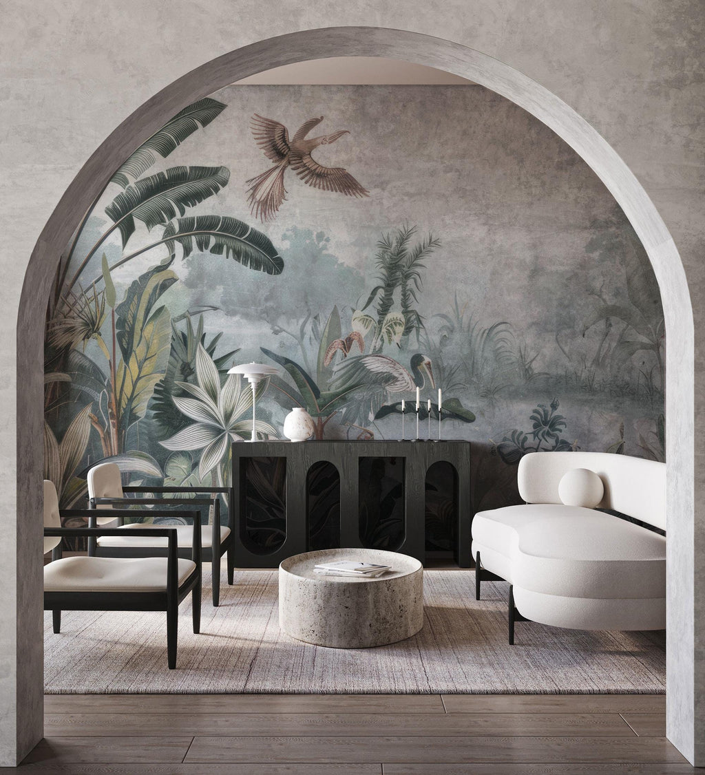 Tropical Rainforest Wallpaper: Peel and Stick Floral Wall Mural - View 4
