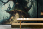 Magic Forest Kids Wallpaper: Fairy House Mural, Removable Self-Adhesive - View 5