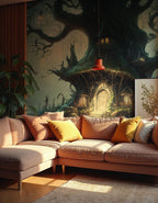 Magic Forest Kids Wallpaper: Fairy House Mural, Removable Self-Adhesive - View 3