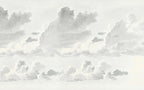 Gray Sky Clouds Peel and Stick Wall Mural: Minimalist Nursery Wallpaper - View 3