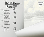 Gray Sky Clouds Peel and Stick Wall Mural: Minimalist Nursery Wallpaper - View 6