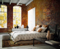 Copper Tones Concrete Wallpaper: Rusty Look, Peel and Stick