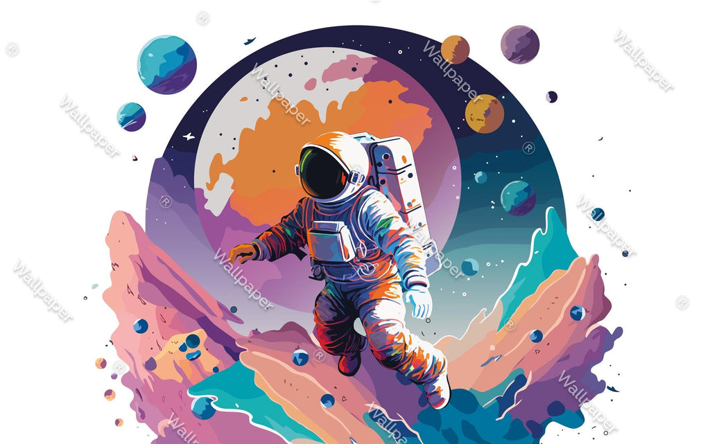 Astronaut Galaxy Wallpaper: Futuristic Space Wall Art - View 6