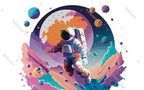 Astronaut Galaxy Wallpaper: Futuristic Space Wall Art - View 6