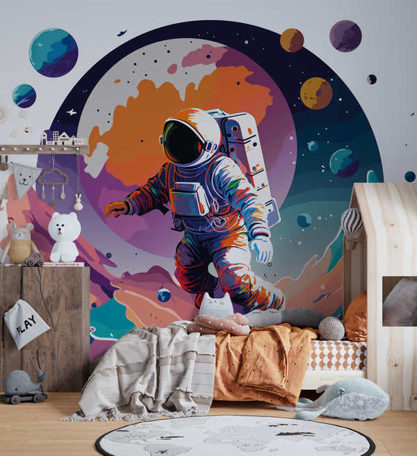 Astronaut Galaxy Wallpaper: Futuristic Space Wall Art