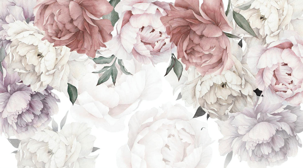 Big Floral Wallpaper: Soft Pink Watercolor Wall Mural, Peel and Stick - View 7