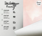 Pink Watercolor Cloud Wallpaper: Peel and Stick Wall Mural - View 6
