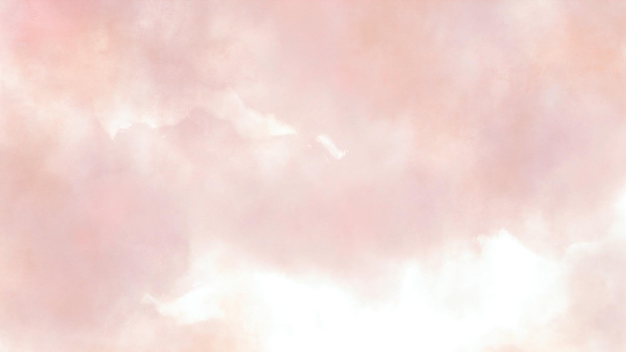 Pink Watercolor Cloud Wallpaper: Peel and Stick Wall Mural - View 5