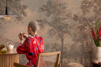 Forest Tropical Wallpaper: Vintage Landscape Peel and Stick Wallpaper - View 3