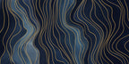 Blue Geometric Wallpaper: Navy & Gold Peel and Stick Wall Mural - View 5