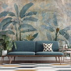 Tropical Palm Tree Wallpaper: Peel and Stick Jungle Wall Mural, Customizable - View 3