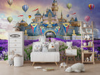Disney Castle Wallpaper, Princess Nursery Decor, Peel and Stick - View 6