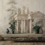 Ancient Rome Scenic Wallpaper Mural: Vintage Oil Painting Peel & Stick