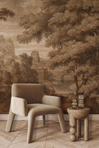 Vintage Scenic Landscape Wallpaper Mural: Ancient Countryside Peel and Stick - View 7