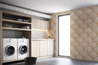 Gold Geometric Wallpaper: Seamless Peel and Stick Wall Mural - View 4