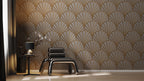 Gold Geometric Wallpaper: Seamless Peel and Stick Wall Mural