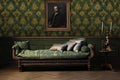 Luxury Green Damask Wallpaper: Victorian Baroque Wall Mural