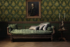 Luxury Green Damask Wallpaper: Victorian Baroque Wall Mural