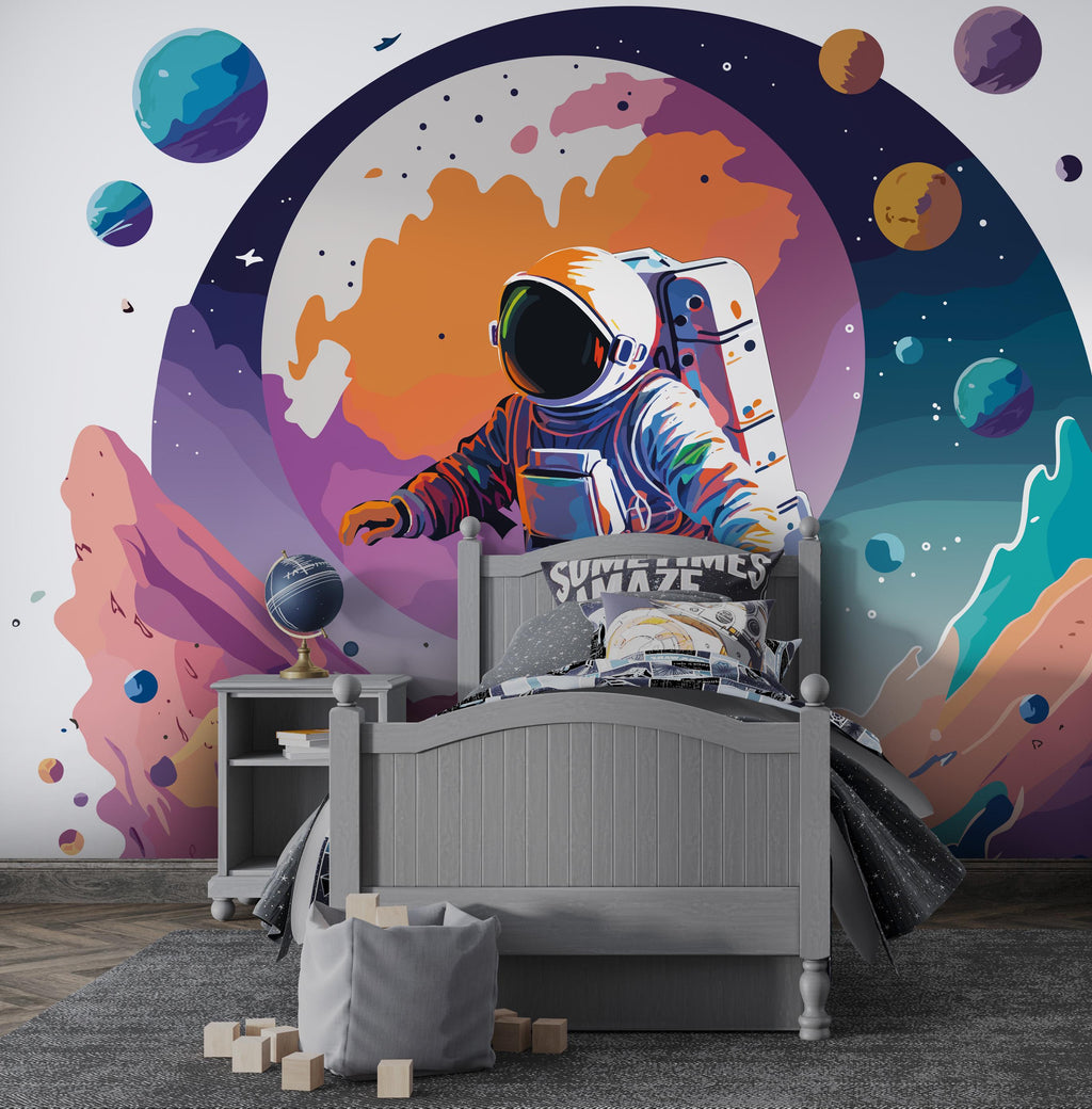 Astronaut Galaxy Wallpaper: Futuristic Space Wall Art - View 2