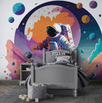 Astronaut Galaxy Wallpaper: Futuristic Space Wall Art - View 2