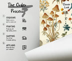 Mushroom Botanical Wallpaper: Secret Garden Peel and Stick Wall Mural - View 7