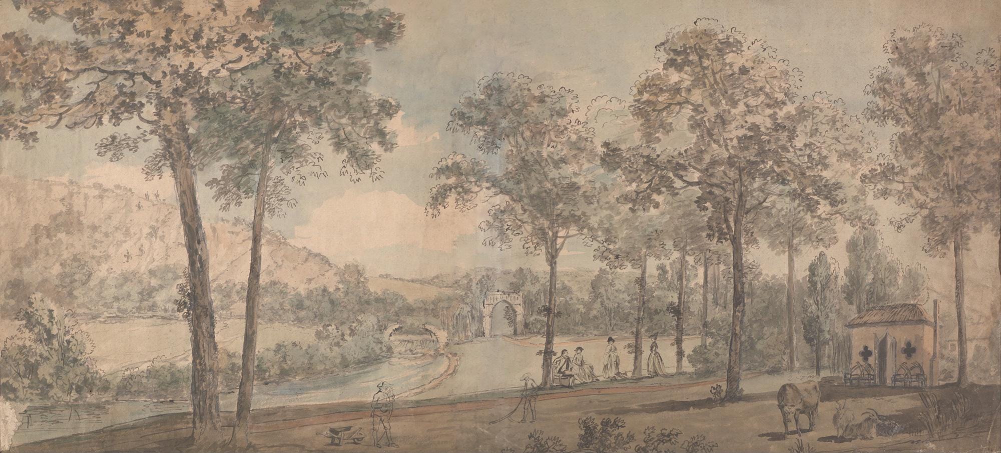 Forest Tropical Wallpaper: Vintage Landscape Peel and Stick Wallpaper - View 5