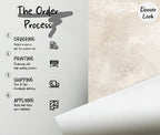 Beige Textured Wallpaper: Neutral Rustic Peel and Stick Wall Mural - View 6