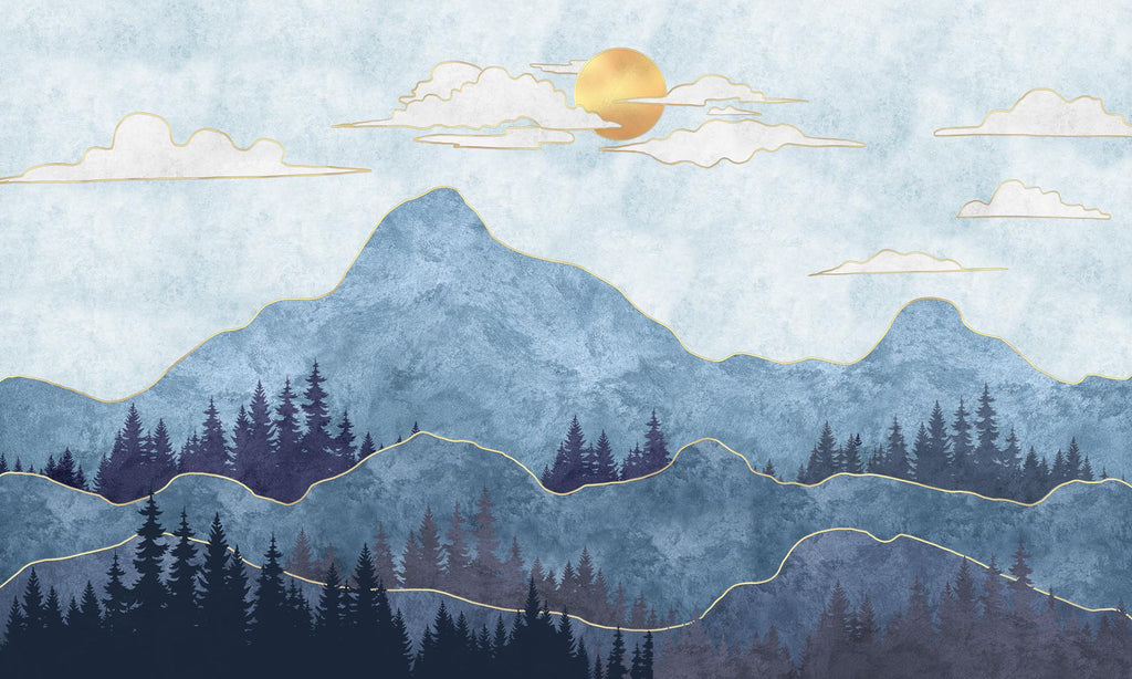 Mountain Forest Peel and Stick Wallpaper: Kids Wallpaper - View 6