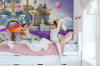 Disney Castle Wallpaper, Princess Nursery Decor, Peel and Stick - View 2