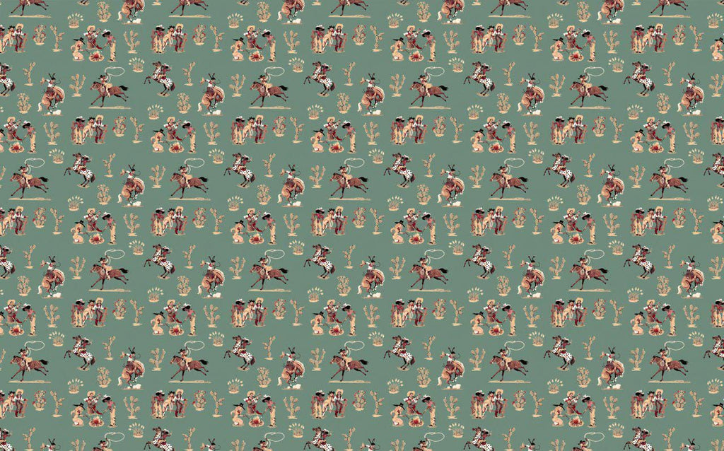 Rustic Cowboy Peel and Stick Wallpaper: Southwestern Home Decor - View 6