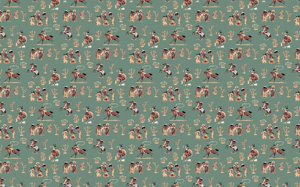 Rustic Cowboy Peel and Stick Wallpaper: Southwestern Home Decor - View 6
