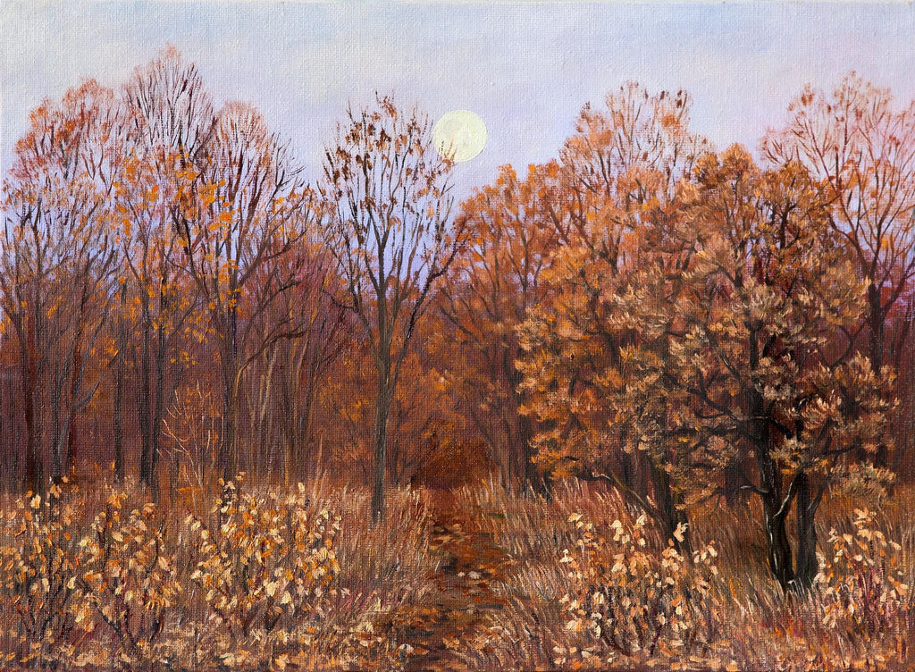 Autumn Forest Wall Mural: Rustic Fall Foliage Peel and Stick Wallpaper - View 6