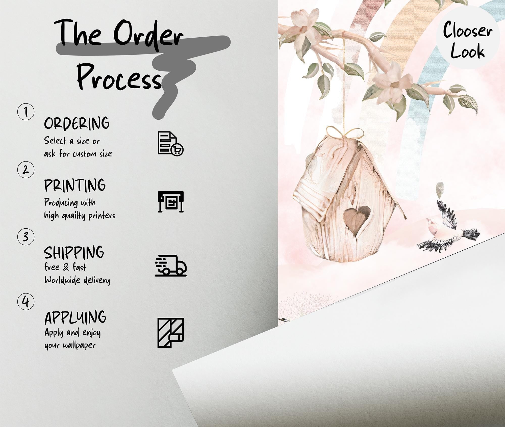 Pastel Rainbow Wallpaper: Whimsical Nursery Decor, Peel and Stick - View 8