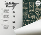 Botanical Herbal Wallpaper Mural: Vintage Apothecary Peel & Stick - View 6