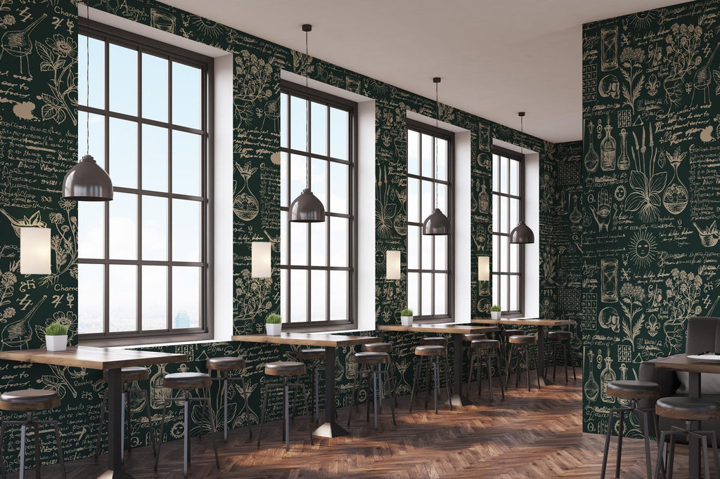 Botanical Herbal Wallpaper Mural: Vintage Apothecary Peel & Stick - View 4