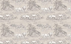 Safari Pattern Wallpaper: Neutral Jungle Mural, Kids Room Decor - View 6
