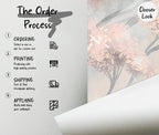 Watercolor Tree Wall Mural: Pastel Floral Peel and Stick Wallpaper - View 6