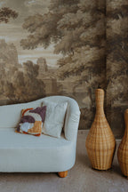 Vintage Scenic Landscape Wallpaper Mural: Ancient Countryside Peel and Stick - View 6