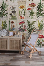 Mushroom Botanical Wallpaper: Beige Secret Garden Peel and Stick - View 7