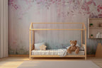 Soft Pastel Floral Wallpaper Mural: Whimsical Kids' Room Decor, Peel and Stick - View 5