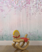 Soft Pastel Floral Wallpaper Mural: Whimsical Kids' Room Decor, Peel and Stick - View 6